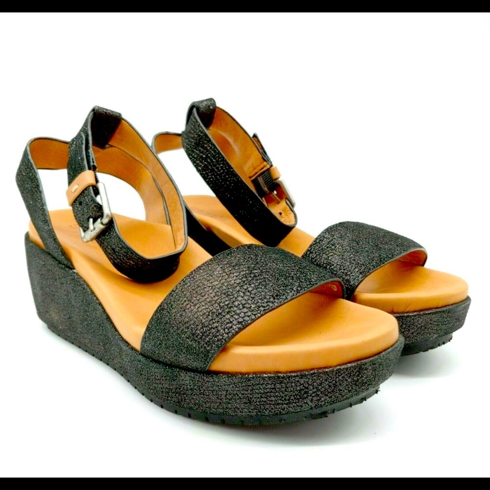 Gentle Souls Morrie Ankle Strap Wedge Sandal NEW